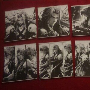 Handmade Anime Manga Gamer Cute Kawaii FF7 Final Fantasy 7 Sephiroth Sticker Set